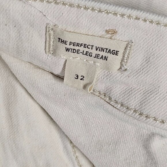 Madewell The Perfect Vintage Wide Leg Women Jean Size 32 Ivory - Picture 12 of 13